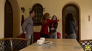 Daddy4k, vieux et jeune ffm trio behind big mama’s back