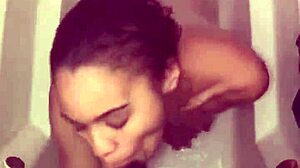 My sneaky link begged for a sloppy shower blowjob!