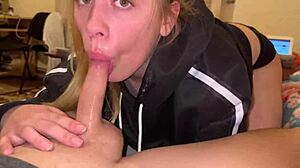 sloppy blowjob teen gets dominated with deepthroat face fucking