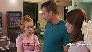 tiny girls madi and myra battle over codey steele