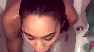 My sneaky link begged for a sloppy shower blowjob!