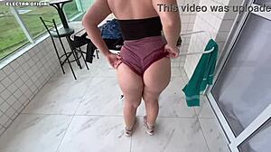 Hired this maid with a massive Brazilian butt