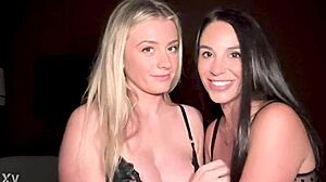 INTENSE threesome with BEST FRIEND and her BOYFRIEND featuring KISSING, TATTOOS, and BEAUTIFUL LESBIAN GROUP ACTION