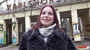 German Scout - Curvy Emma Fox with Saggy Tits Picked Up for Berlin Casting Fuck