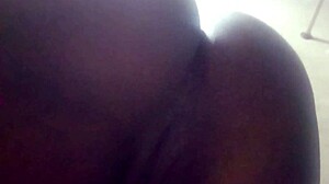 i caught my curvy ebony maid on amateur cam at home.