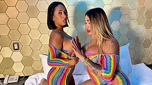 Transsexual Shemale Pounds Horny Latina Slut's Tight Wet Pussy