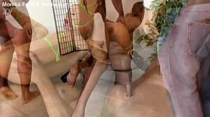 Behind the Scenes with Dirty Whore Monika Fox Taking 4 Black Cocks Deep in All Holes with Double Anal and Cum Everywhere