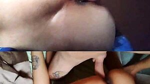 watch this mature slut get her dripping ass licked and fingered anally by husband's big cock, cum on pierced nipples