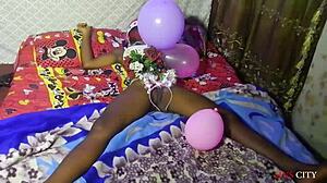 I presented my pussy as a christmas gift to surprise my ex boyfriend he fucked me real hard