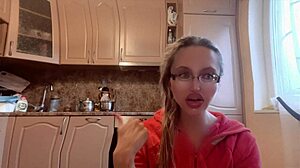 what's behind this russian mistress with long nails and glasses dominating with huge control?