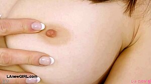 Private sex party features rough missionary with horny brunette, ending in cum on face.