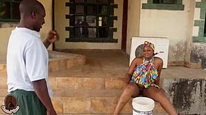 Fucking Oga's Soldier Wife in Raw Outdoor Black Action!