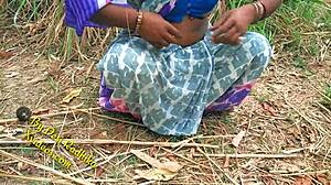 indian couple gets wild with outdoor sex in the jungle setting.