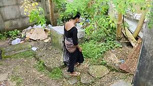 Outdoor Rough Sex with Komal Bhabhi Sucking and Banging Under Stairs.