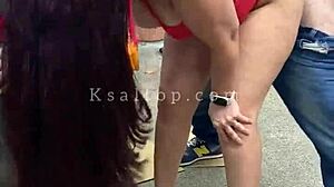 Mechanic's naughty encounter without protection in lingerie