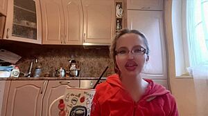 what's behind this russian mistress with long nails and glasses dominating with huge control?