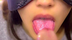 japanese teen gives steamy oral session