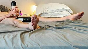 i suck on vibrating blowjob toy and vibrate my balls