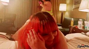 Indian dominatrix makes lesbian squirt during face sitting