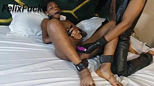 hey, can ya believe it? igbo girl tries bdsm bondage as a submissive slave for the first time!