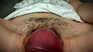 huge cock teases hairy wet pussy in pov action