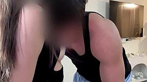 Oriental hottie soaked in cum on tiny titties!