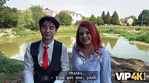 Redhead Miss Olivia Fucks In Public POV.