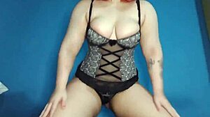 Solo Woman in Lingerie Masturbates Pussy, Fingering Clitoris and Inserting Fingers Deeply for Climax