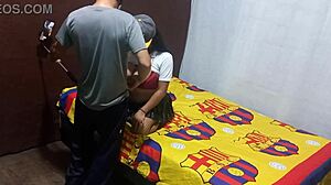 Found stepmother masturbating in apartment, asked for help completing homemade porn video