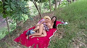 Look at this busty stepmother, such a pervert, banging outdoors with stepson - damn tasty blowjob!
