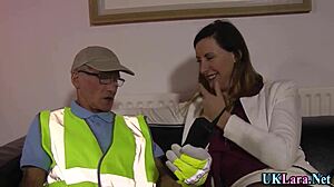 mature woman in stockings experiences dripping sensation