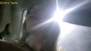 Latina amateur gives blowjob to Uber driver