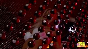 Vintage Striptease Featuring Hot Blonde and Kinky Brunette in Passionate Lesbian Encounter