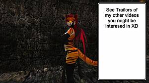 Slave Training with Furry Monster in Wild BDSM Blowjob