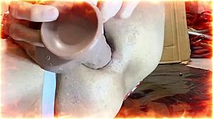 Desperate Day of Anal Play with Huge Toys and Gaping Ass