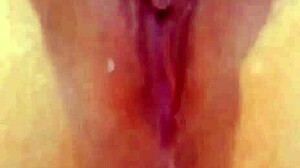 White girl with piercing masturbates to orgasm