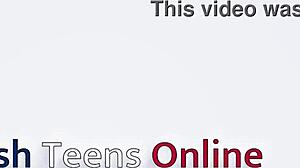 Skinny redhead learns orgasm denial in a steamy British college cosplay scene.