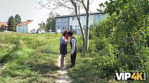 Redhead Miss Olivia Fucks In Public POV.