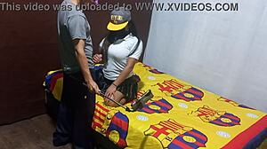 Found stepmother masturbating in apartment, asked for help completing homemade porn video