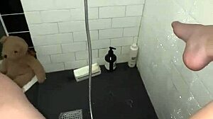 Arab Teen Masturbates Tight Pussy in Shower