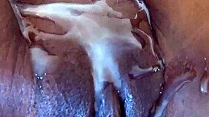 young ebony slut drenched in cum after wild session