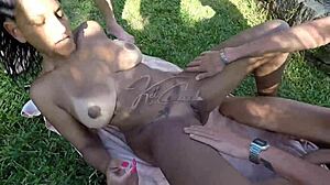 Year-End Party Sneak Away To Fuck In Woods