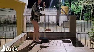 Wow, Gabbie Luna's First Anal DP with Two Huge Cocks Stretching Her Tight Ass!