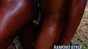 curvy pornstar gets deepthroat and bent over big ass fucking with buttplug on roadside