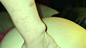 red thong teases big ass cheeks and wet pussy lips, inviting fingers to explore hidden desires