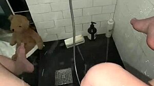 Arab Teen Masturbates Tight Pussy in Shower
