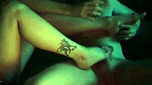 Oiled Footjob For My Stepbrother With Goth Tits