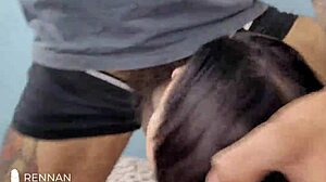 Wow, Gabbie Luna's First Anal DP with Two Huge Cocks Stretching Her Tight Ass!