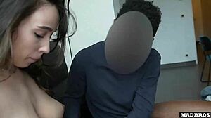 Friend caught us fucking beautiful girl in intense dp