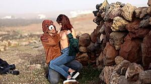 I fucked this girl doggystyle in lanzarote. Bent over for blowjob and licking outdoors.